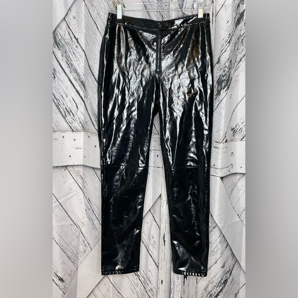 H & M Patent Faux Leather Pants Sz M